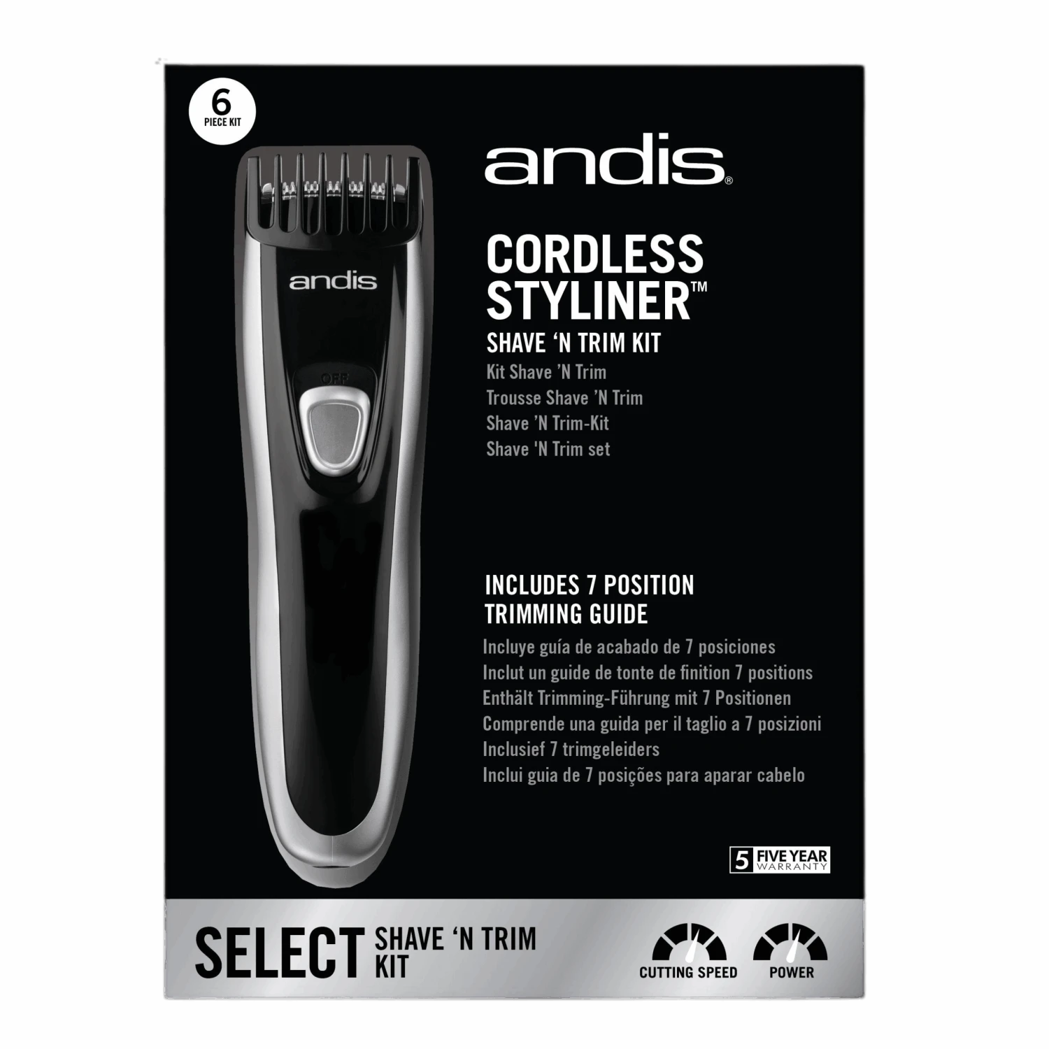Andis Cordless Styliner Shave & Trim Trådløs Skjeggtrimmer