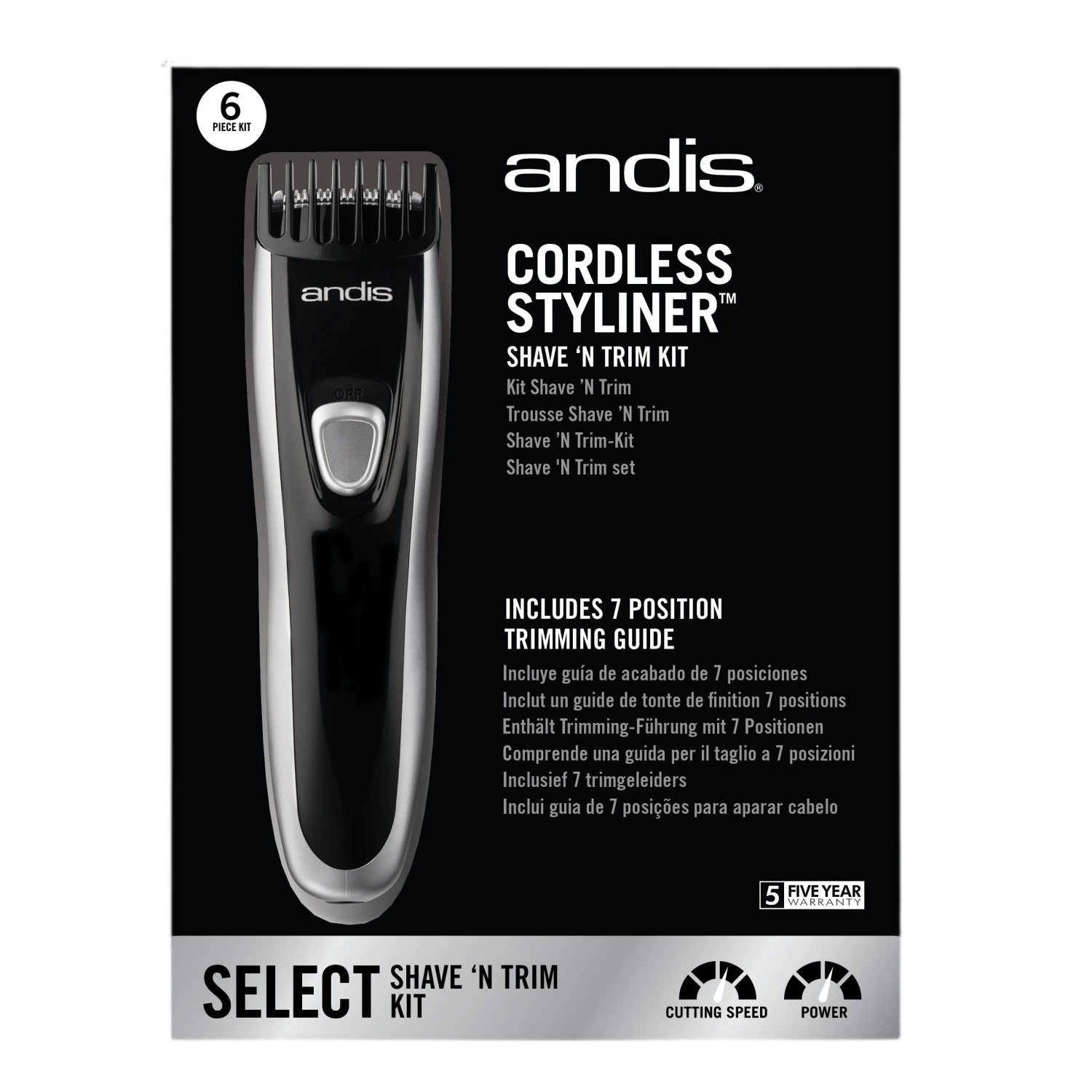 Andis Cordless Styliner Shave & Trim Trådløs Skjeggtrimmer - Bilde 7