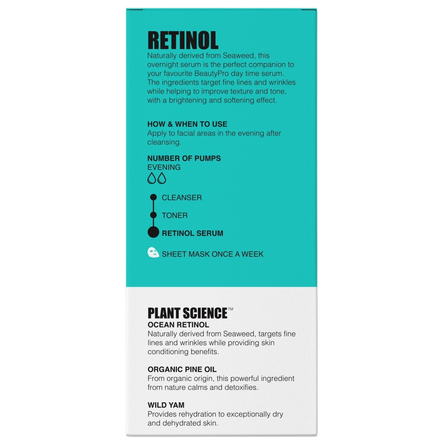 Beauty Pro Retinol Overnight Serum Ansiktsserum - Bilde 2