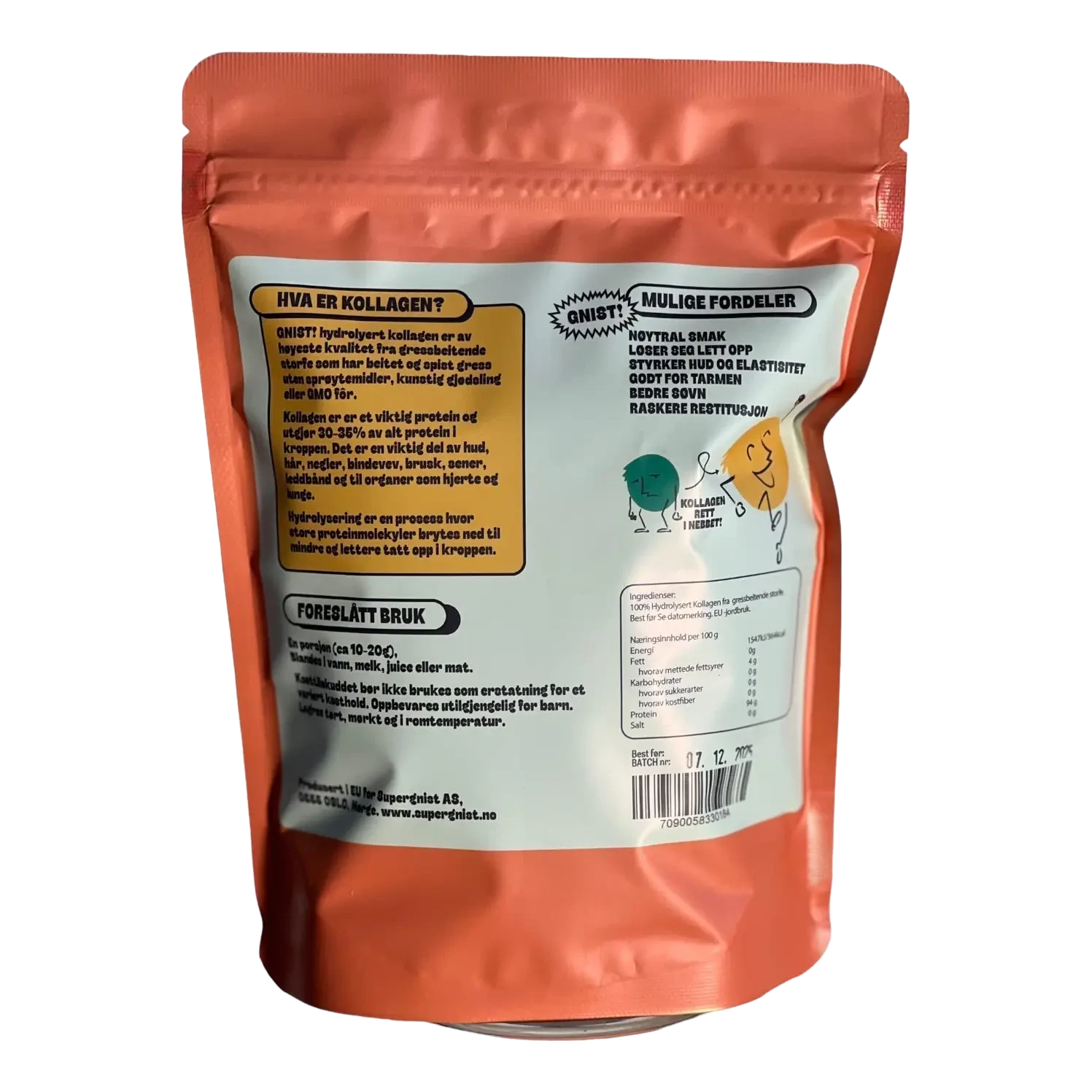 GNIST! Kollagen Peptider 300g - Bilde 2