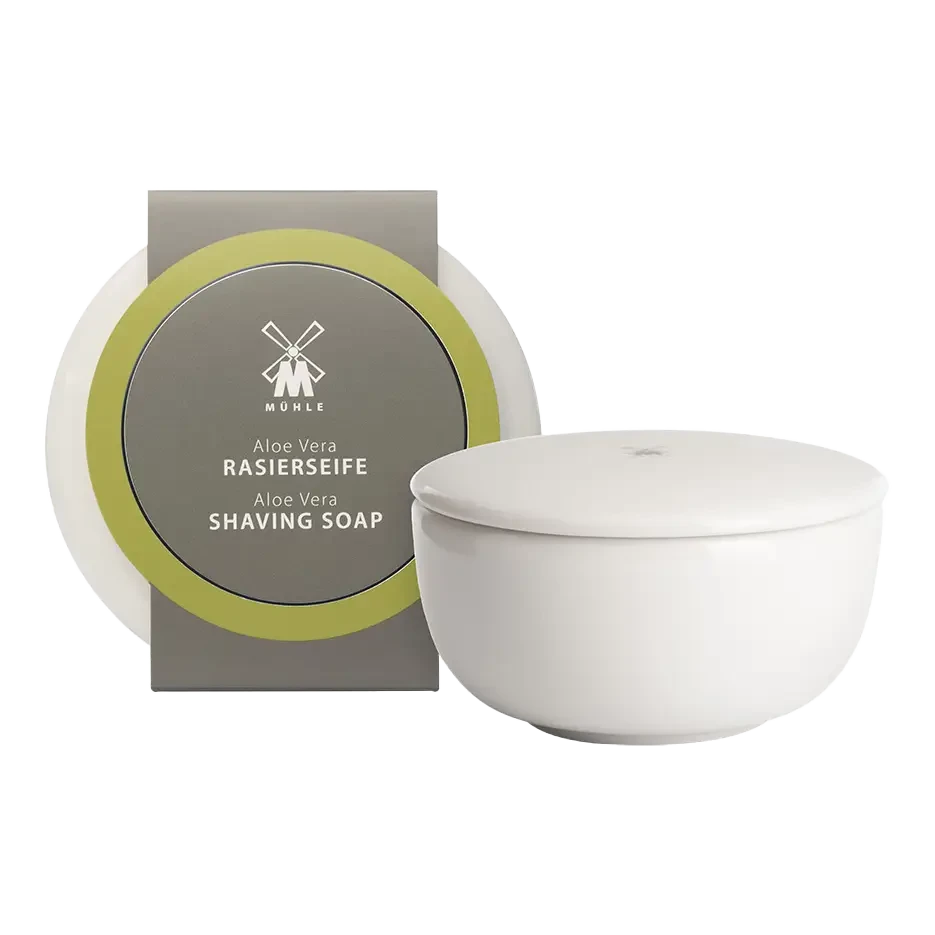 Mühle Barbersåpe I Porselenskål - Aloe Vera - Bilde 4