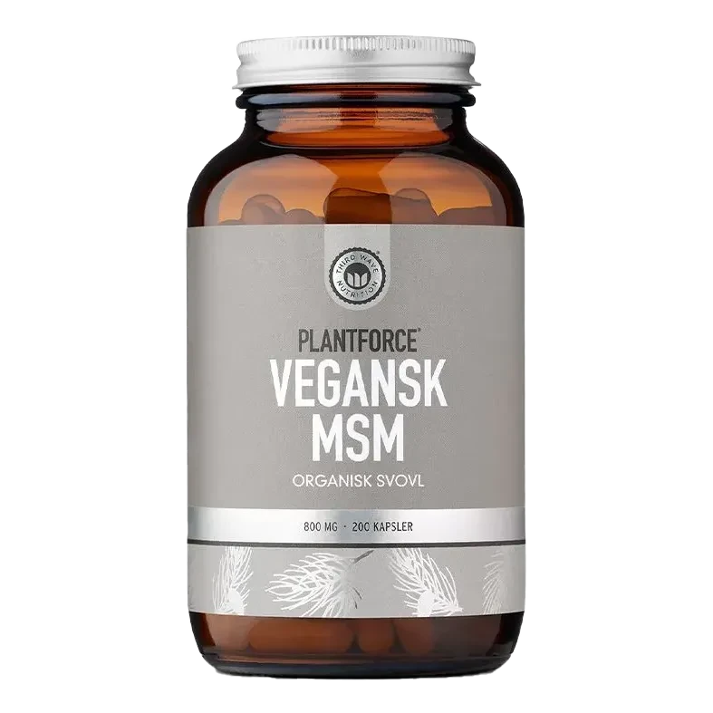 Plantforce MSM Plantebasert Organisk Svovel 800 Mg- 200 Kapsler