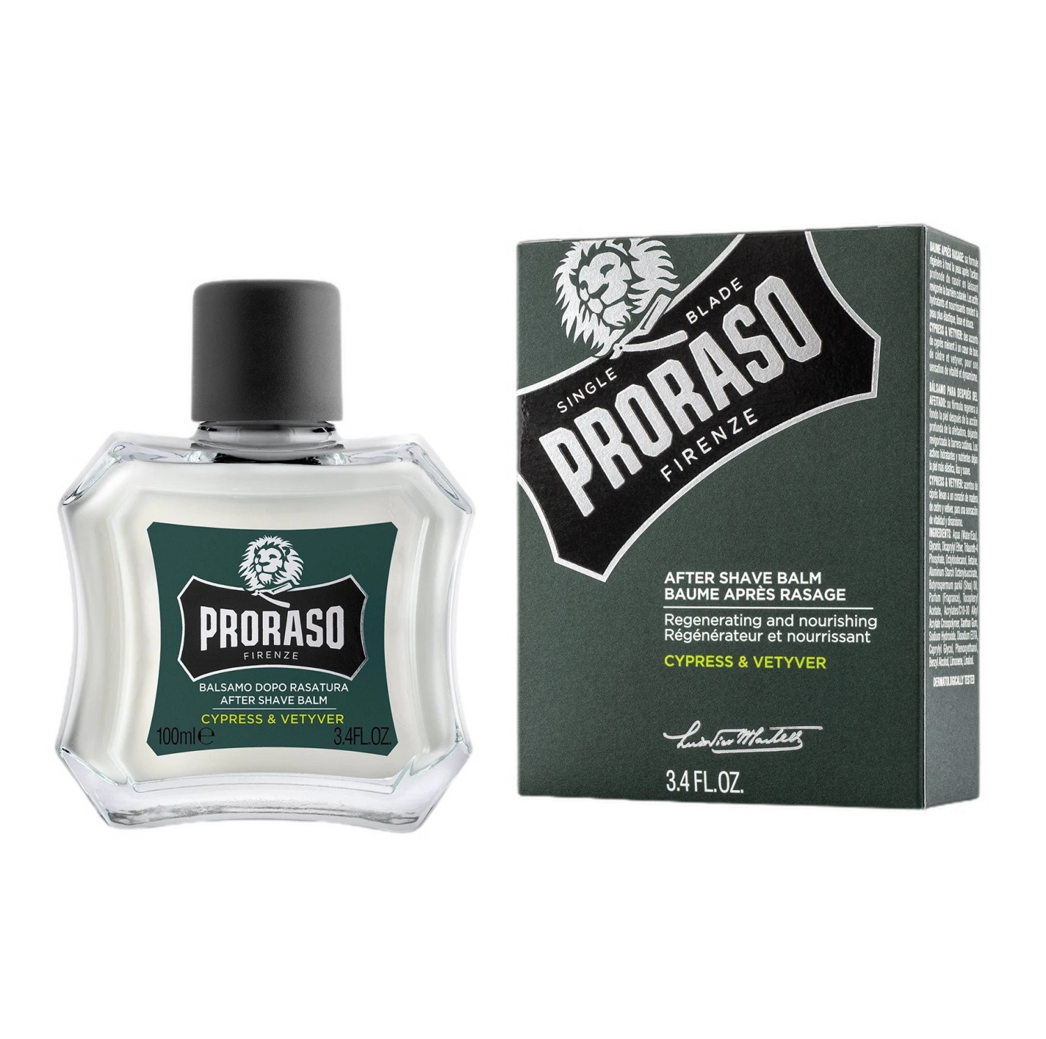 Proraso Single Blade Aftershave Balm - Sypress Og Vetiver