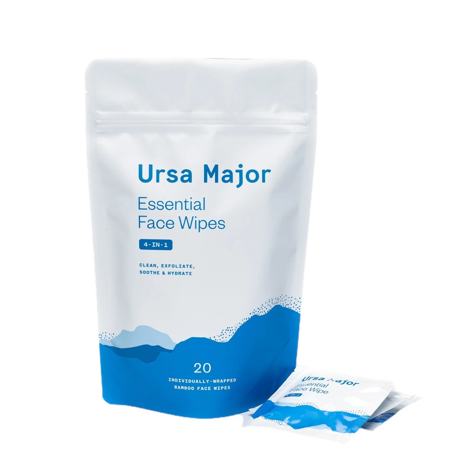 Ursa Major Essential Face Wipes 20-pakning - Bilde 3