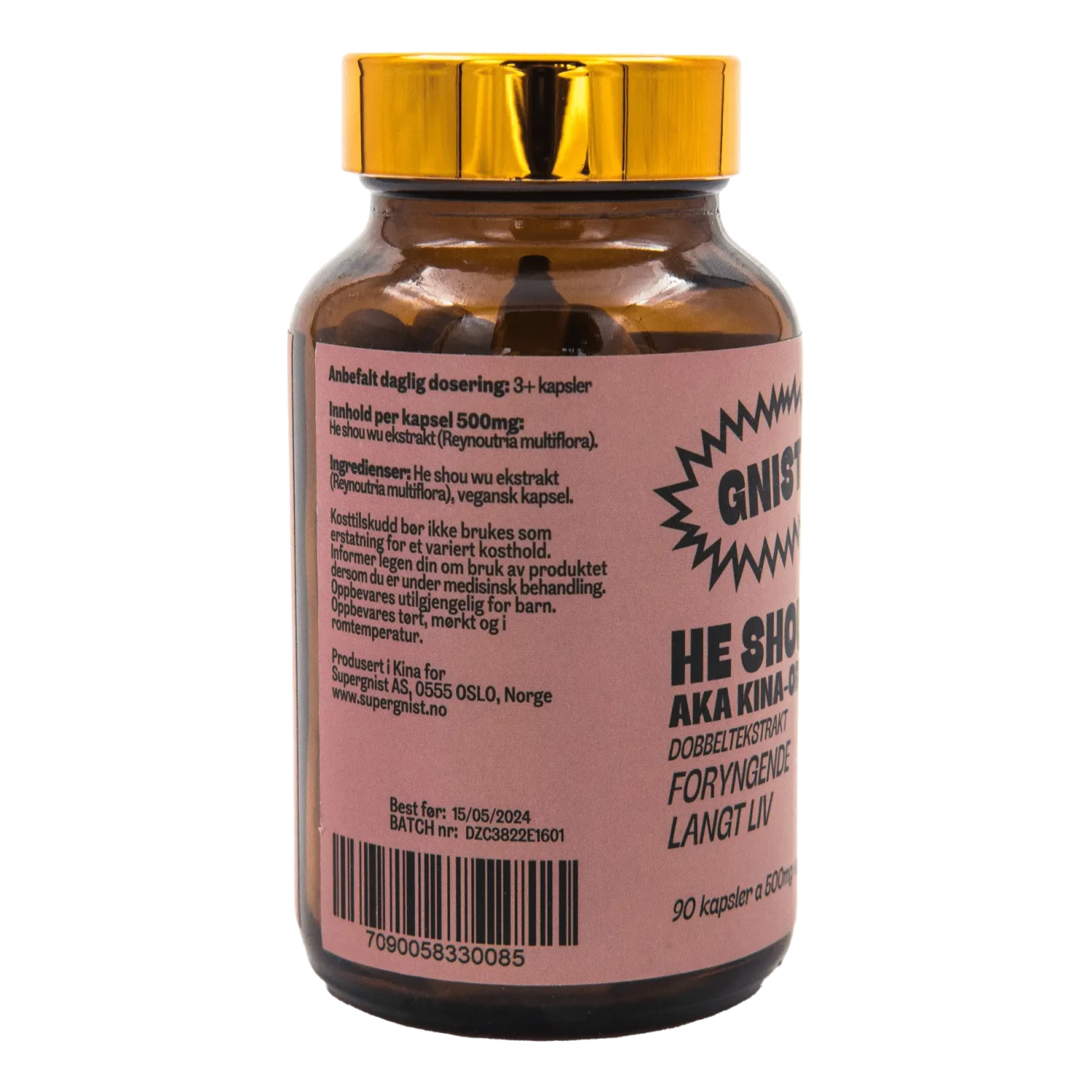 GNIST! He Shou Wu Dobbeltekstrakt Kapsler - Bilde 3