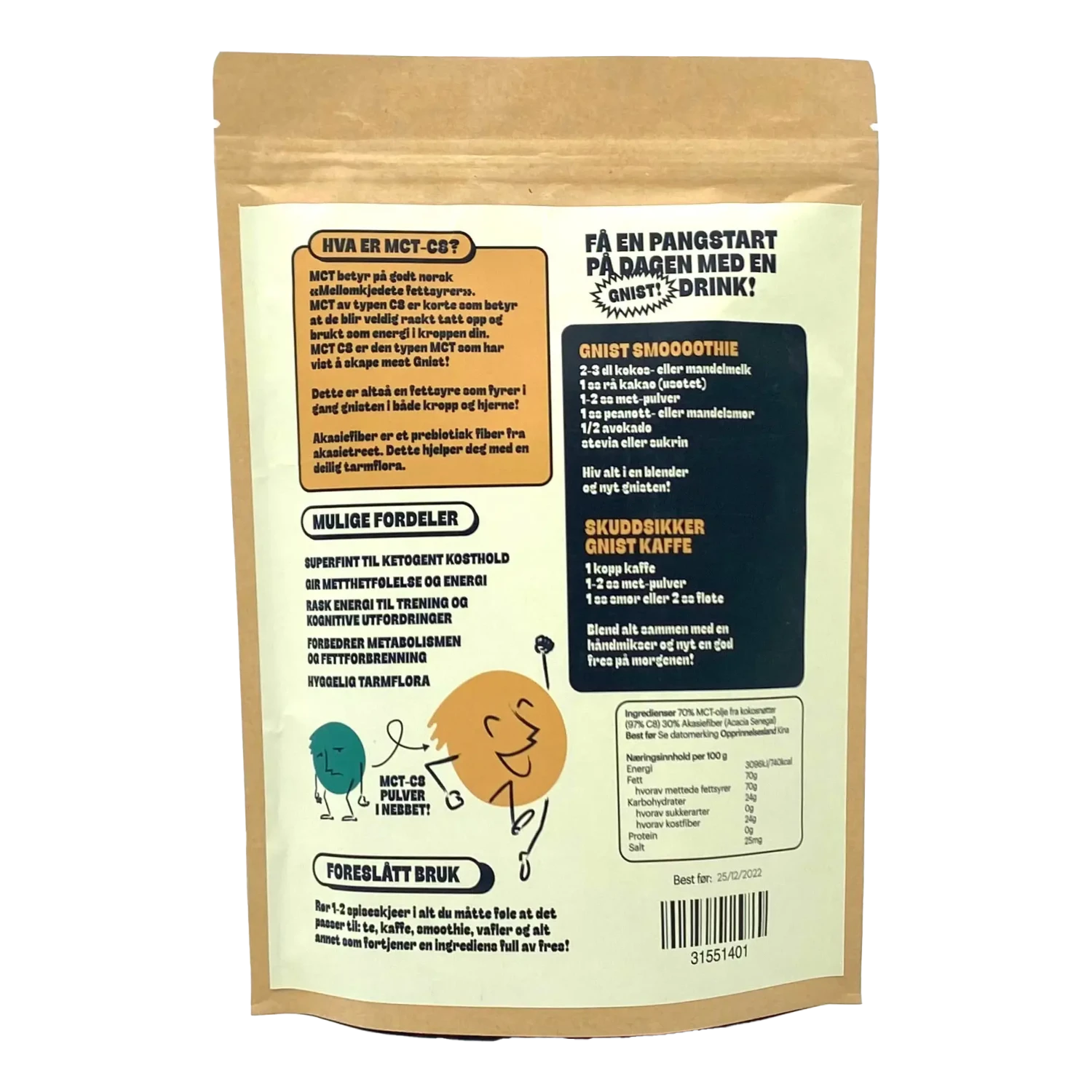 GNIST MCT-pulver C8 - Bilde 2